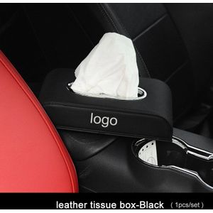 Qhcp Lederen Auto Tissue Dozen Houder Blcok Type Papier Case Organisatoren Speciaal Voor Ford Mustang Auto Accessoires