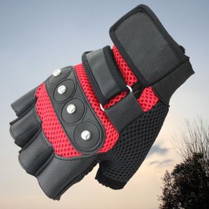 Fietsen Punk Handschoenen Half Vinger Mens Vrouwen Zomer Fiets Handschoenen Guantes Ciclismo Sport Bike Klinknagels Handschoenen Wanten G48