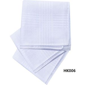 BAIYIXIN Katoen Zakdoeken, 6 Pack 100% Puur Katoen Wit Pochet Zakdoeken/Pocket Zakdoek Voor (Geen. HAKSB006)
