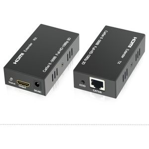 50M Hd 1080P Hdmi Extender RJ45 1X1 Splitter Hdmi Afzender En Ontvanger Hdmi Kabel Met Cat6 RJ45 Ethernet Kabel Voor Pc Tv HD60A