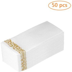 25-100Pcs Birthday Party Gold Decoupage Papier Decoratieve Handdoeken Wegwerp Tissue Formele Diner Anniversary Wedding Servet