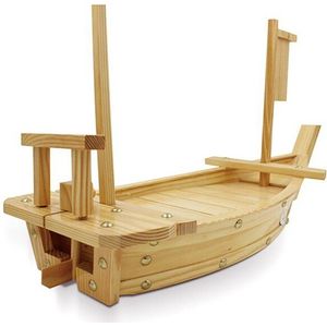 Houten Sushi Dienblad Boot Plaat Grote Maat 50Cm Voor Restaurant