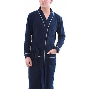 Mannen Gewaden Nachtkleding Casual Zachte Kleur Blok Zakken Warme Zachte Lange Mouw Badjas Thuis Gown Nachtkleding Thuis Pyjama Plus size