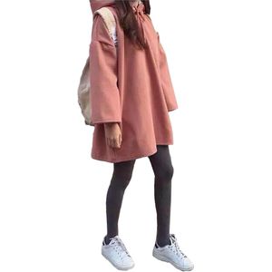 Mode Harajuku Stijl Loose Hoodies Vrouwen Brede Lange Mouw Effen Kleur Hooded Sweater Tops Vrouw Oversized Truien