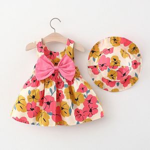 Bear Leader Newborn Baby Summer Dresses Infant Girl Floral Clothes Korean Cute Bow Sleeveless Cotton Princess Party Outfits