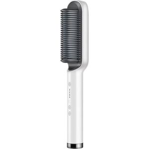 Ptc Verwarming Haar Krultang Borstel Elektrische Kam Curler Baard Eu Plug