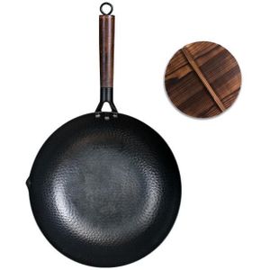 Ijzeren Wok Traditionele Kookgerei Ijzeren Wok Non-stick Pan Non-Coating Pan