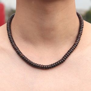 Mode Ketting Mannen Vintage 4Mm/6Mm/8Mm Natuurlijke Hout Rozenkrans Ketting Voor Hem Man viking Ketting Accessoires Buddha