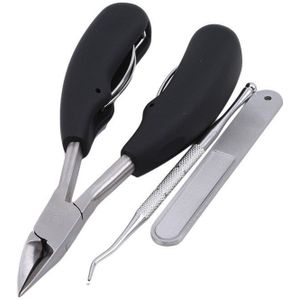 3 Stks/set Antislip Handvat Nail Cuticle Schaar Tang Dode Huid Nagelknipper Trimmer Cutters Paronychia Manicure Tool Pak