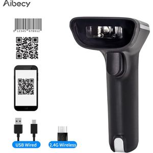 Aibecy 2.4G Draadloze Bt Usb Bedrade Bar Code Reader Handheld 1D/2D/Qr Barcode Scanner Ondersteuning Twee-Way Manual/Auto Scannen