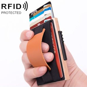 Rfid Smart Wallet Credit Card Holder Metal Dunne Slanke Mannen Portefeuilles Pass Secret Pop Up Minimalistische Portemonnee Kleine Zwarte Portemonnee