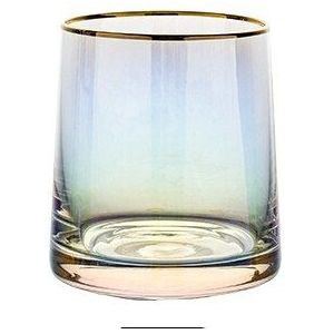 Kleurrijke Ion Plated Glas Huishouden Ins Wind Wijn Glas Transparant Water Glas Vrouwelijke Cup Kristal Wijn Whiskey Bril