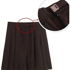 Vrouwen JK High School Uniformen Studenten Meisjes Harajuku Preppy Stijl Plus Size Koffie Geplooide Korte Hoge Taille A-lijn Rok