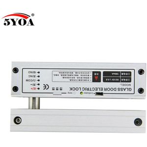 5YOA Beveiliging Elektrische Bolt Lock voor Volledig Frame Minder Glazen Deur Elektronische Deurslot Toegangscontrole Systeem Kit Security
