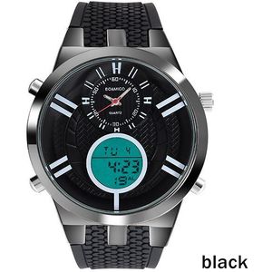 Mannen Sport Horloges Boamigo Quartz Horloge Analoge Digitale Led Elektronische Klok Rubber Strap Geel Horloges Reloj Hombre