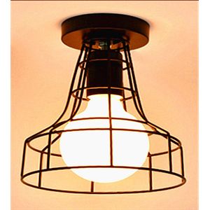 LED indoor Eenvoudige Vintage Industriële Rustieke Inbouw Plafondlamp Metalen Lamp Armatuur dorp Stijl Creatieve Retro Licht Lamp
