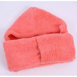 3 In 1 Women Winter Warm Soft Hood Scarf Snood Pocket Hats Gloves Hooded Srarves Scarf Hat Glove 3 Piece Sets