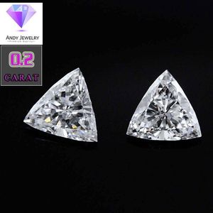 1 stuk 4*4mm Driehoek Cut VVS Moissanite Moissanite Steen Losse Moissanite Diamant 0.20 karaat voor Ring maken