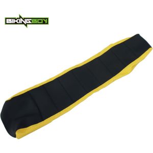 BIKINGBOY Zwart Geel Motocross MX Offroad Geribbelde Grijper Soft Seat Cover suzuki RMZ 250 RMZ250 RM-Z 250 2007