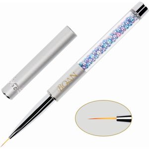 Bqan Zilveren Staaf Kleur Kralen Nail Brush Uv Gel Liner Schilderij Pen Acryl Tekening Borstel Gradiënt Nail Art Manicure Gereedschap