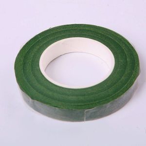 Bloemen Groen Tapes 12Mm * 27M/Roll Tape Corsages Knoopsgat Kunstmatige Bloem Meeldraden Wrap Bloemist Groen Tapes elastische Tape