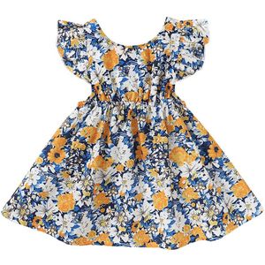 Baby Zomer Kleding Pasgeboren Baby Meisjes Zus Bijpassende Kleding Romper Jurken Jumpsuit Kleurrijke Bloemen Outfit Set