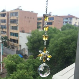 Guirlande Chakra Spectra 1 stuk Suncatcher In Tuin Glas Kristal Hanglamp kroonluchter Prisma Onderdelen Feng Shui Hangers 30mm