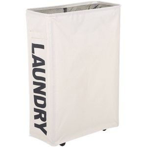 Hoek Slim Opvouwbare Oxford Doek Wasmand Bin Mesh Trekkoord Vuile Kleren Wasmand met 4 Ondersteuning Staven Universele Wielen