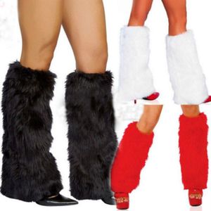 Mode Vrouwen Solid Winter Furry Faux Fur Versieringen Beenwarmers Vrouwelijke Manchetten Toppers Boot Sokken Cover