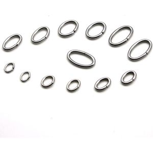 100 Stks/partij 316L Rvs Ovale Jump Rings Split Ringen Connector Voor Armband Ketting Levert Diy Sieraden Maken Bevindingen