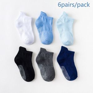 6 Paren/partij Snoep Kleur Babysokjes Kids Anit Slip Vloer Sokken Herfst Winter Casual Jongens Meisjes Katoenen Sokken Voor 0-6 Y