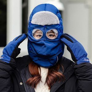 Fs Winter Russische Bommenwerper Hoed Handschoenen Sets Met Bril Voor Vrouwen Mannen Pilot Hoeden Zwart Geel Outdoor Winddicht Kap Oorkleppen cap