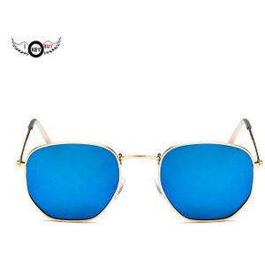 Gepolariseerde Zonnebril Auto Speciale Polygon Rijden Bril felgekleurde Zonnebril Vintage Eye Wear Goggles Brillen Geel