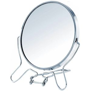 4 ""Ronde Make-Up Spiegel 360 Graden Rotatie Twee Side Spiegel Vergrootglas Roestvrij Stalen Frame
