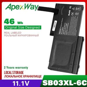 ApexWay 46Wh 6 CellS 11.1V Laptop Battery For HP EliteBook 820 G1 720 G1 725 G1 series HSTNN-LB4T HSTNN-IB4T 716726-1C1 SB03XL