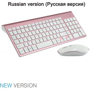 Seenda Usa Spanje Toetsenbord Draadloze Muis Set 102 Toetsen 2.4 Ghz Ultradunne Draadloze Toetsenbord Muis Set Full Size Voor computer Pc