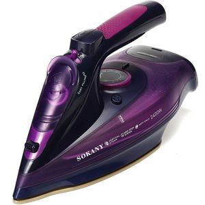 Elektrische Touw Stoomstrijkijzer Draadloze Opladen Stoomstrijkijzer 5 Speed Passen Kleren Strijken Stoomboot Abs + Keramische Zoolplaat 2400W eu Plug