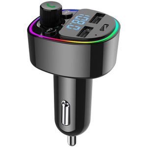 Dual Usb-poorten Auto MP3 Speler Handsfree Bellen Muziek Speler Bt Draadloze Fm Zenders Radio Led Verlichting Tf kaart/U Disk