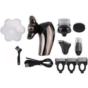 5-In-1 Scheerapparaat Voor Mannen 7D Onafhankelijk 7 Cutter Drijvende Hoofd Waterdichte Elektrische Scheermes Multifunctionele Trimmer