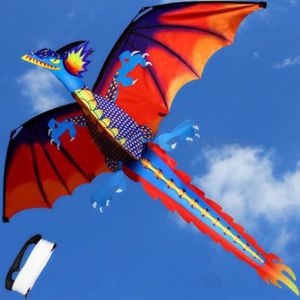 Kinderen Kids Vliegers 3D Draak 100M Kite Enkele Lijn Met Staart Vliegers Outdoor Speelgoed Kite Familie Outdoor Fun sport Speelgoed
