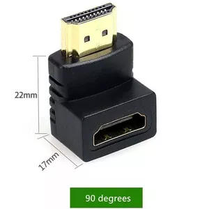 HDMI Koppelstuk – Vrouw Naar Man Adapter, Verguld En Zwart, Lichtgewicht Voor Makkelijke Aansluiting