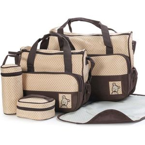 5Pcs Multifunctionele Baby Luiertas Set Geschikt Voor Baby Fles Houder Baby Zwangere Vrouw Luiertas Set