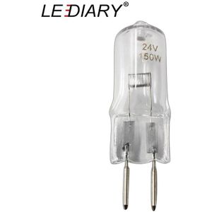 LEDIARY 5PCS Top Halogeenlamp GY6.35 24V 150W Clear Glas Wolfraam Lampen Dimbare Clear Elke Lamp met Een Innerlijke Doos