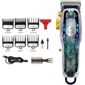 Multifunctionele Duidelijke Mannen Tondeuse 4 Versnellingen Draadloze Tondeuse Kapper Clippers Usb Oplaadbare Voor Home Kapper