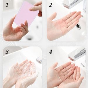 15Pcs Mini Travel Zeep Papier Wassen Bad Schoon Geurende Wegwerp Zeep Papier
