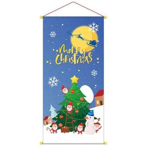 Vrolijk Kerstfeest Tuin Opknoping Vlag Decor Kerstman Elanden Muur Opknoping Banner Xmas Huis Banner Vrolijk Kerstfeest Decor Voor Thuis