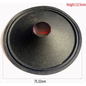 10 Stks/partij 3 Inch Speaker Papieren Conus 75.3Mm 14.6Mm Core H: 13.5Mm Tweeter Kegels Luidsprekers Diy Reparatie Accessoires Zwart