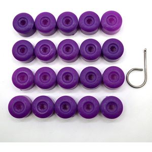 20Pcs Kleurrijke Auto Wieldoppen Hub Moer Bout Cap 17Mm Auto Tyre Schroeven Voor Volkswagen Golf MK4 Exterieur bescherming Accessoires