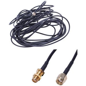 10M Zwart RP-SMA Man-vrouw Wifi Antenne Connector Verlengkabel