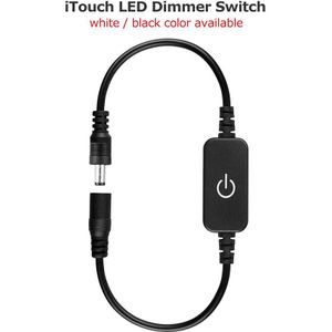 LED Dimmer/iTouch Dimmer/Op Off Schakelaar met Vrouwelijke Man Power Kabel voor Enkele Kleur 5050 3528 LED Strips